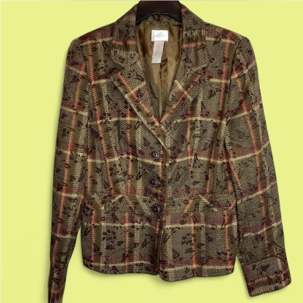 Emma & James Wool blend Fall Leaf Print blazer 10